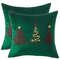YeeJu Juego De 4 Fundas De Almohada De Navidad De 12 X 20 Pulgadas Fundas De Almohada Con Texto En Ingles Merry Christmas Color Rojo Y Verde