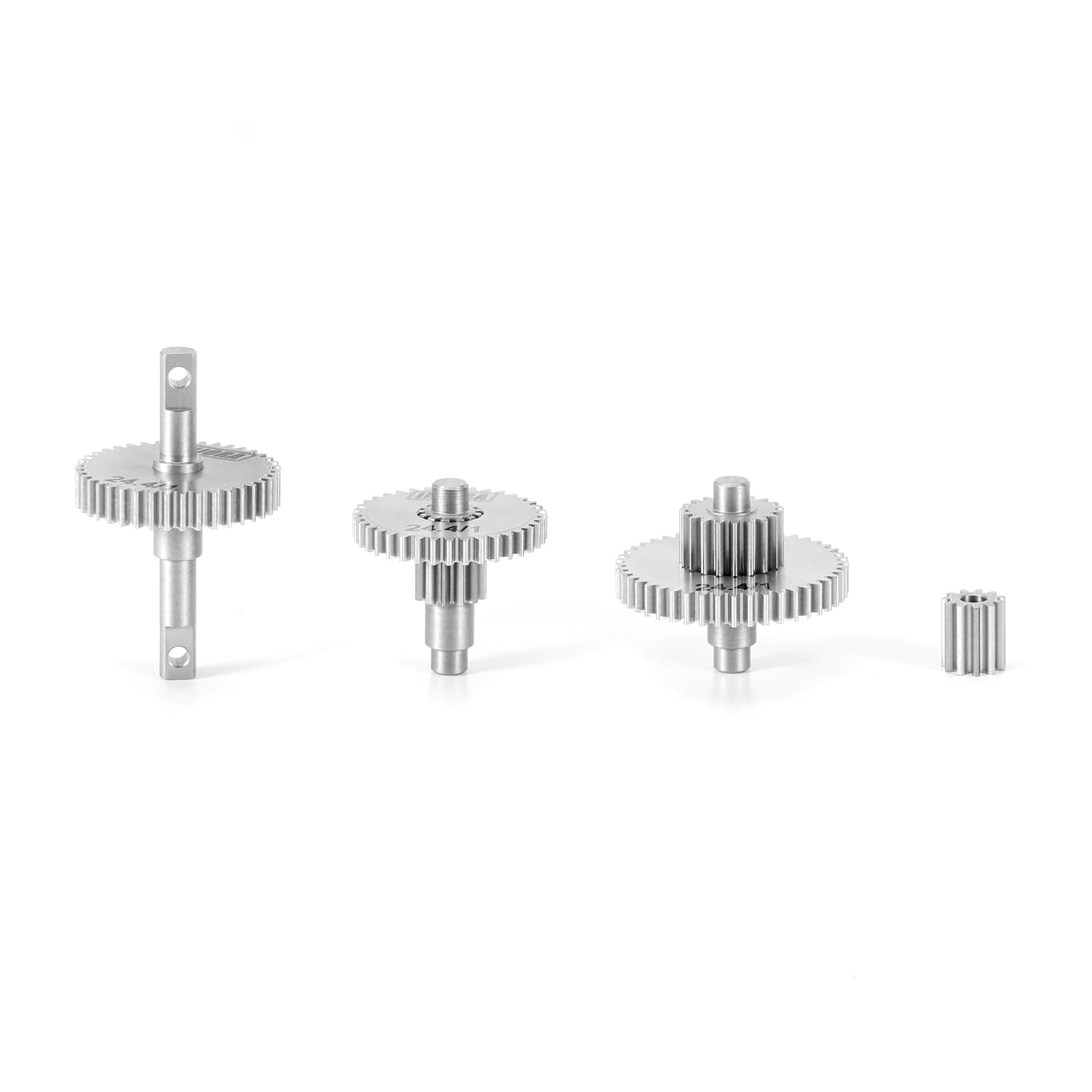INJORA Stainless Steel Transmission Gear Set for TRX4M 1/18 RC Crawler Car Upgrade (24.4:1)