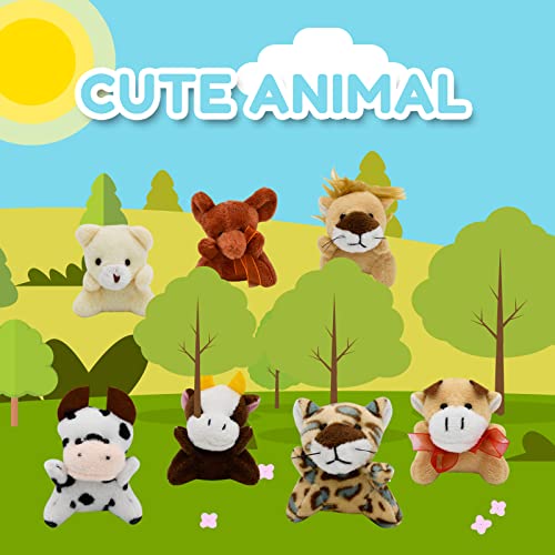 Chmywj 28 Pack Mini Plush Animals Toys Set, Cute Small Stuffed Animal Keychain Set，Carnival Prizes,Classroom Rewards,Goody Bags Filler,Party Favors #TOP5