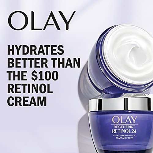 Olay Regenerist Retinol Face Serum, Retinol 24 Night Face Serum, 1.3Oz + Whip Face Moisturizer Travel/Trial Size Gift Set #TOP1