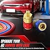 Flexzion AC R134a Quick Connectors System Port Adapters Couplers Low High Set of 2 Conversion Kit for HVAC Auto Car Air conditioning with Manifold Hose Gauge #1