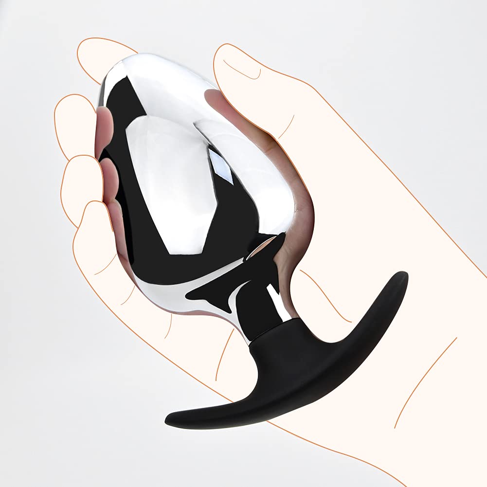 Butt Plug Butt Plug para Mujeres Hombres Acero inoxidable Consoladores anales Masaje Juguetes sexuales Estimulador anal Metal Acero El objeto del juego con diamante