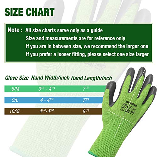 Workpro 2 Pairs Garden Gloves, Working Gloves With Eco Latex Palm Coated, Works Gloves With Touchscreen For Weeding, Digging, Raking And Pruning(L) #TOP2