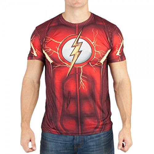 BioworldDC Comics Mens Flash Suit Up Sublimated Costume T-Shirt