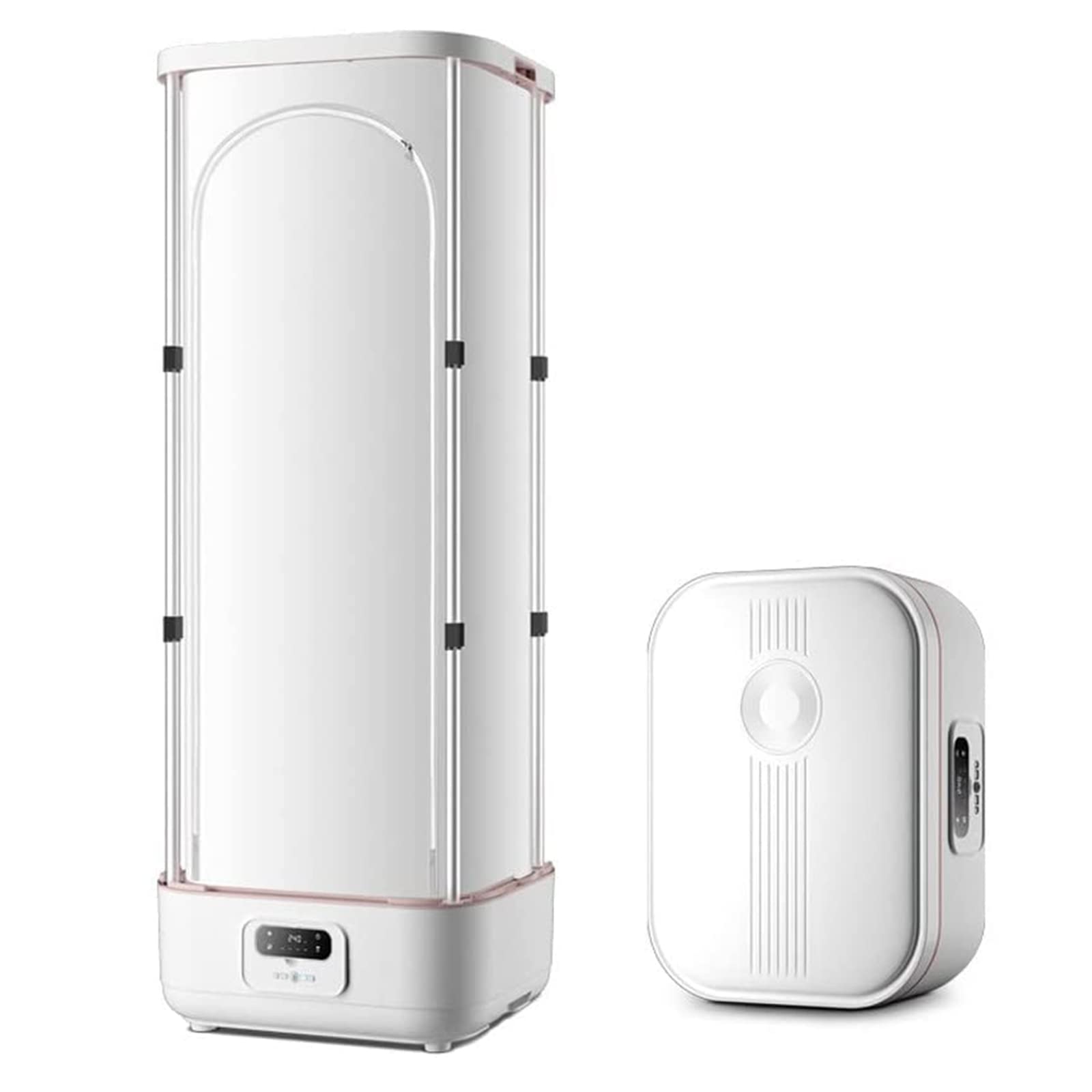 oiakus Wireless Vertical Steam Iron, Foldable Automatic Hanging Garment Steamer Dryer, Built-in Aromatherapy Box, Remote Control, Save Space, For Clothes & Fabric, Quickly Removes Wrinkles, 900W