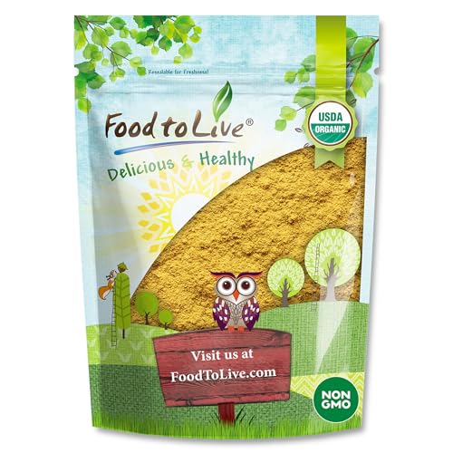 Food to Live Organic Ground Yellow Mustard Seeds, 8 Ounces – All-Natural, Vegan Spice for Flavorful Cooking and Seasoning, Non-GMO, Kosher, Bulk