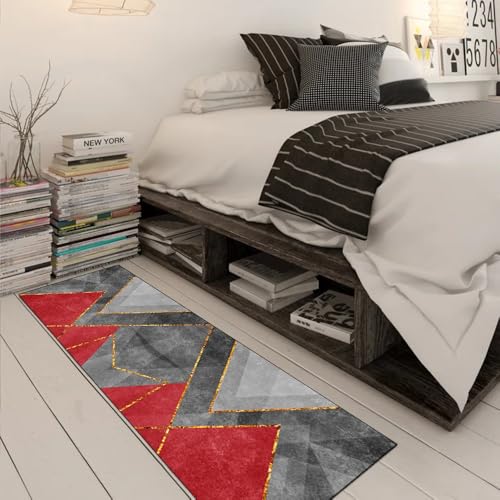 Alfombra para pasillo roja de 70x300 cm que transforma tu hogar con calidez y estilo 3