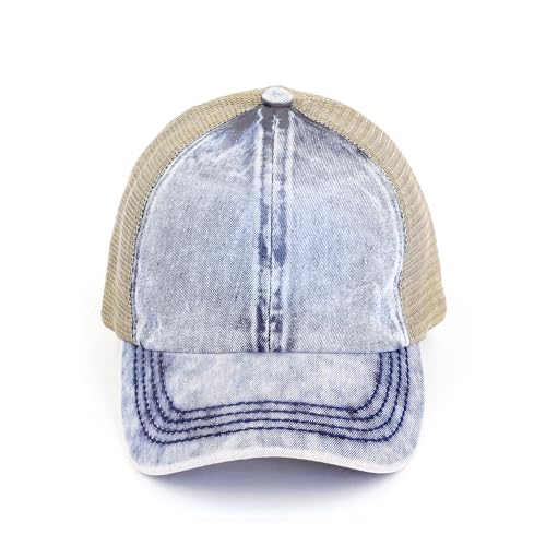 Image of C.C Ponytail Criss Cross Messy Buns Ponycaps Baseball Cap Dad Trucker Mesh Hat