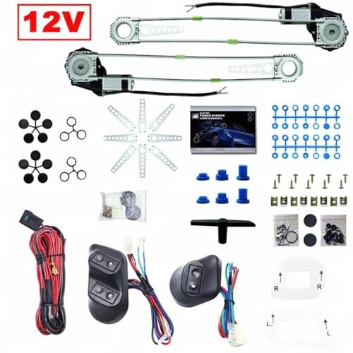 Otomatik cam kaldırma motoru komple set, 2 cam için