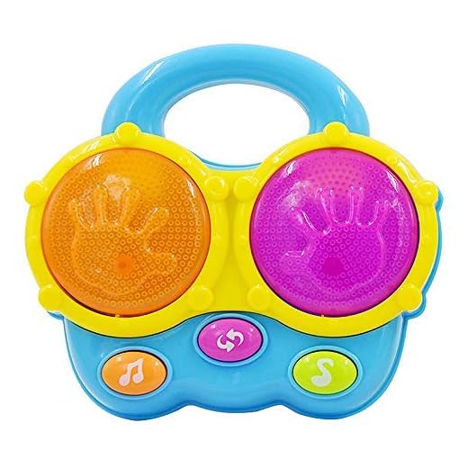 Portable First Bongo Drums | Educational Toy for Music Learning and Entertainment for Ages 9 Months to 4 Years