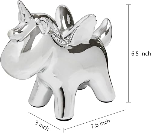 Miniatura 2 de Alcancía de cerámica de unicornio, banco de dinero para ahorrar dinero para niños, bonito banco de monedas decorativo para el hogar, regalos de