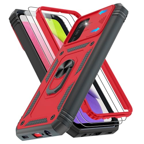 Coque Samsung Galaxy A03S protection intégrale verre trempé rouge