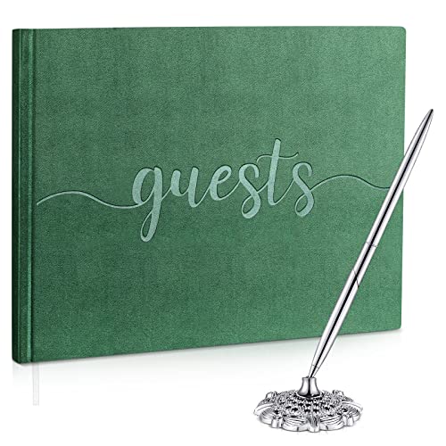 Catálogo para Comprar On-line Libros de visitas los más solicitados. 45 PerKoop Libro de Visitas de Boda de Terciopelo con Bolígrafo y Portalápices 7 x 10 Pulgadas Libros de Registro de Recepciones de Bodas para Que los Invitados Firmen para Fiesta,...