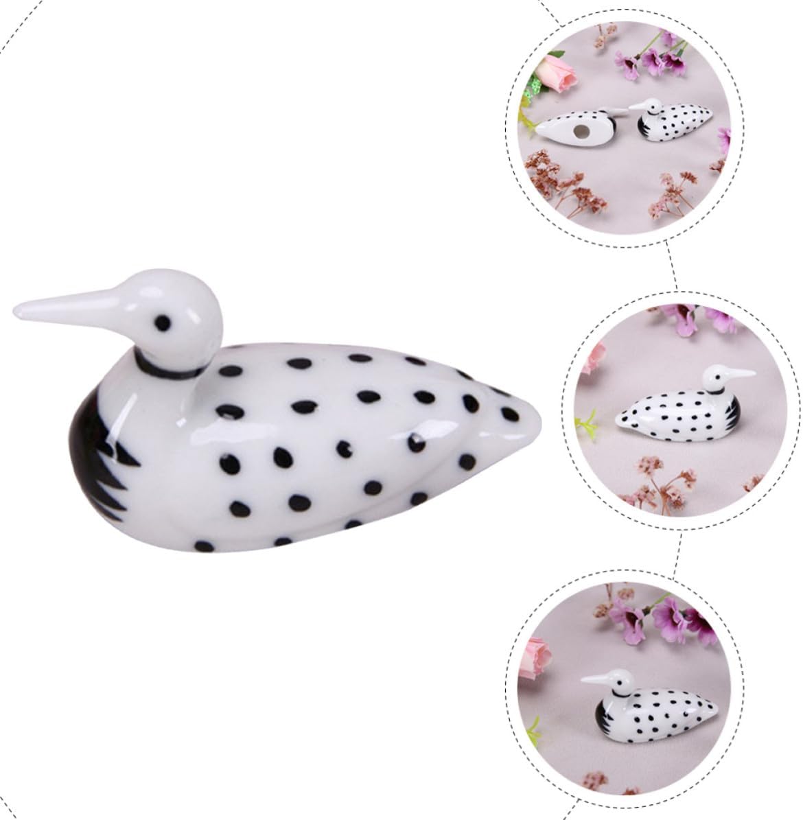 4pcs Ceramic Duck Chopstick Rest Holder for Tabletop Kitchen Dining