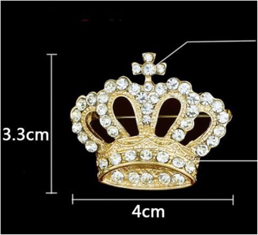 Broche couronne argentée à strass pour sublimer votre tailleur de bureau - 3