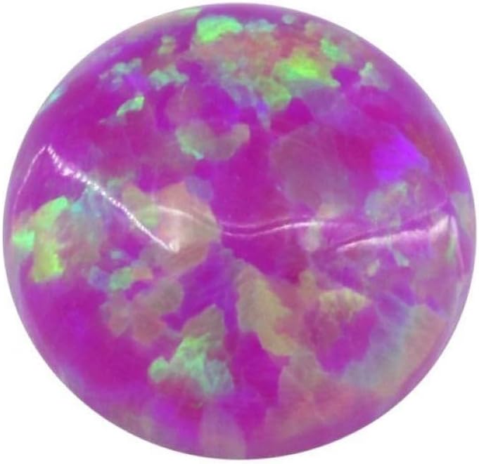 10Pcs Multicolor Opal Loose Beads - Synthetic Flat Base Cabochon Gemstones for Jewelry Making - (Color: Op-09 / Size: 8.0mm 10Pcs)