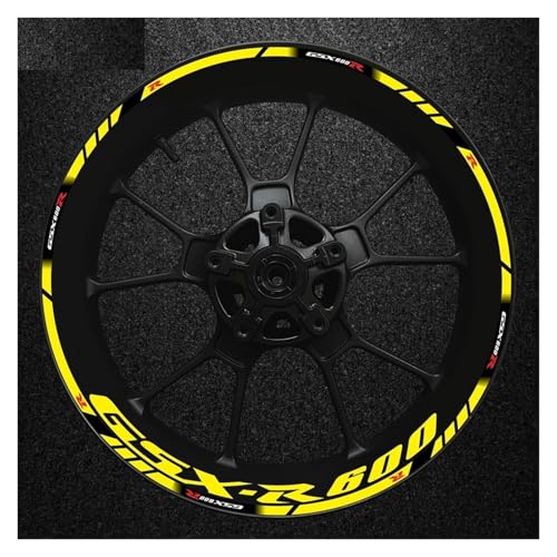 Autocollants roue moto réfléchissants pour jante Suzuki GSXR600 Style 1