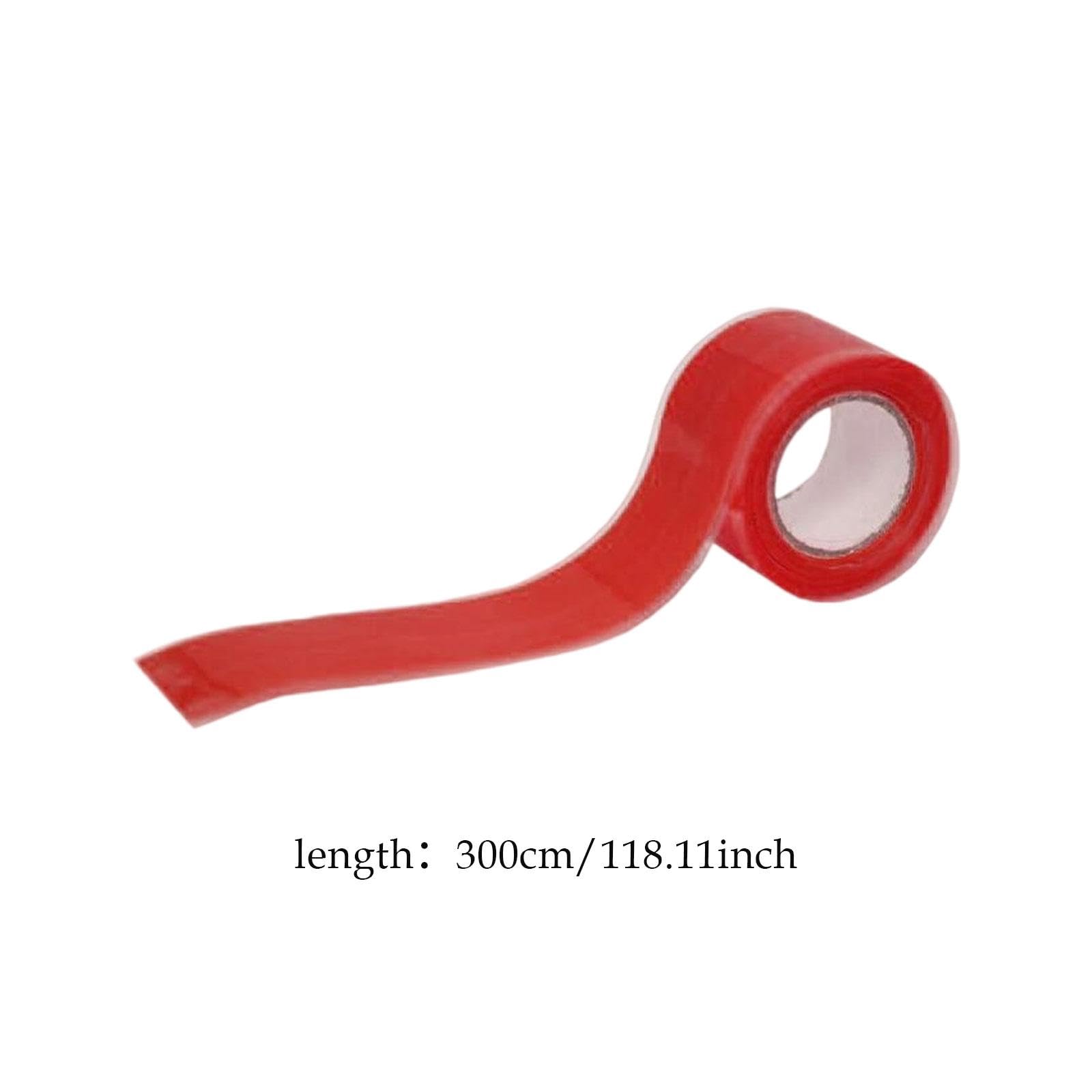 rockible Kayak Paddle Grip Tape Handlebar Tape Anti Slip Silicone 10 ft Oar Accessories Wrap for Dragon Boat Fishing Pole Sports, Red