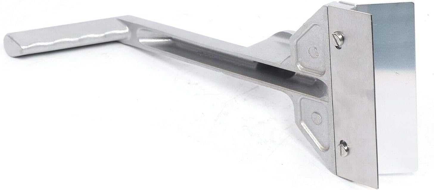 Raschietto per griglia con 4 lame, in acciaio inox, resistente, strumento per barbecue per campeggio, piastre, forno per pizza e pulizia barbecue, accessorio essenziale da cucina con manico