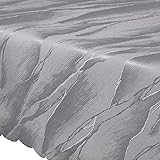 MYNE Tischdecke Jacquard Elegance 130x160 cm Silber Grau eckig - Edle Tischwäsche mit Ornamenten - Graue Tischdecke für Weihnachten, Geburtstag, Feste - Tischläufer, Tischdeko