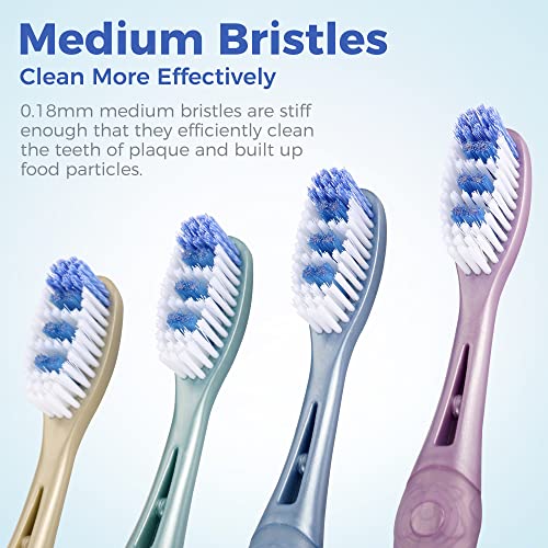 Oralphi Smiling Guardian Toothbrush - Medium Bristles For Adults, 6 Count #TOP2