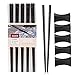 Haosell Bastoncini da 5 paia + 5 bastoncini per bacchette, chopsticks giapponesi, neri cinesi, bacchette cinesi per stoviglie asiatiche, bacchette riutilizzabili (stile 2)