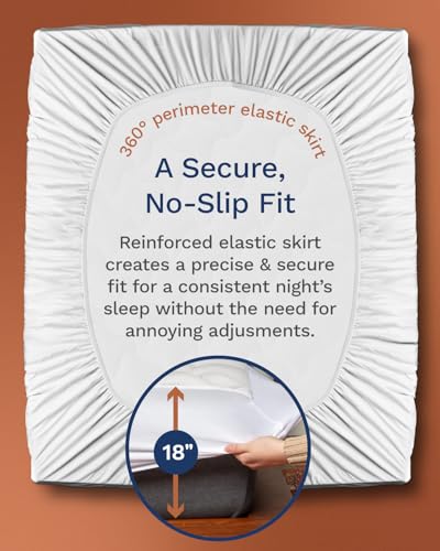 ViscoSoft Copper Mattress Topper Pad Queen - Soft Overstuffed Premium Cloud-Like Support - Quilted Fiberfilled Mattress Topper with Deep 18" Pocket for Secured Fit - Thumbnail 5