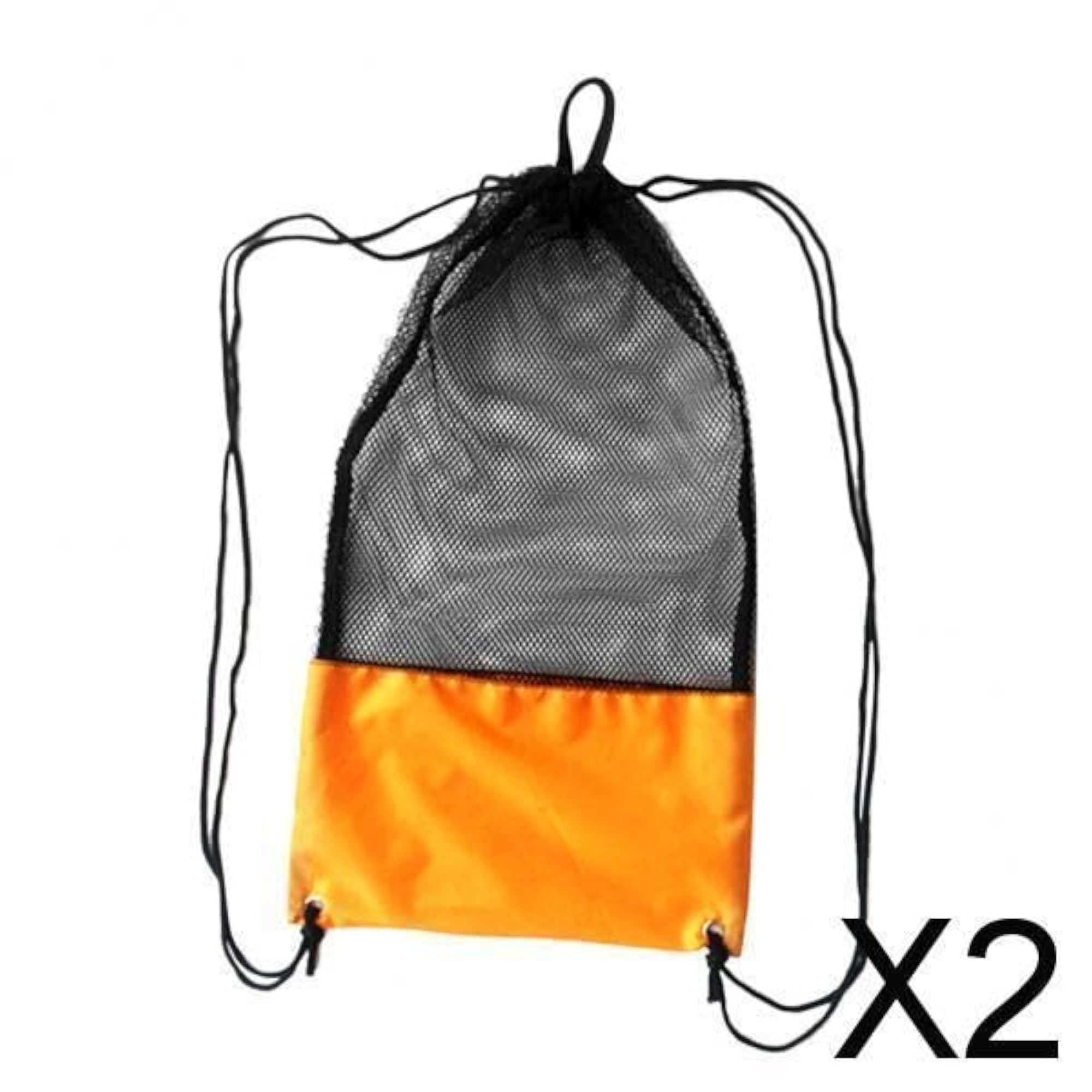 Mesh Drawstring Bag for Diving Goggles, Orange