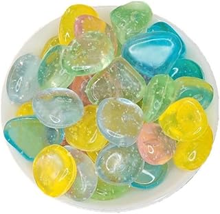 100-Piece Reusable Glow Stones for Garden Paths - Handmade Luminous Pebbles with Long-Lasting Brightness, Outdoor Decorative Paving