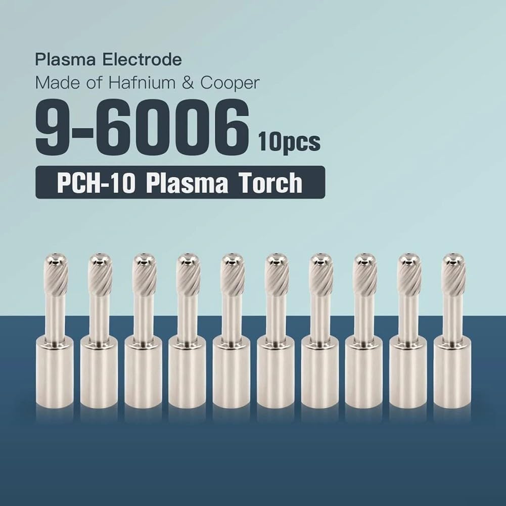 Zestaw materiałów eksploatacyjnych do palnika plazmowego z końcówkami elektrod, dyszami, osłonami i pierścieniami obrotowymi, kompatybilny z seriami PCH-10 i 1-8000, do dwutazowego cięcia metalu CNC