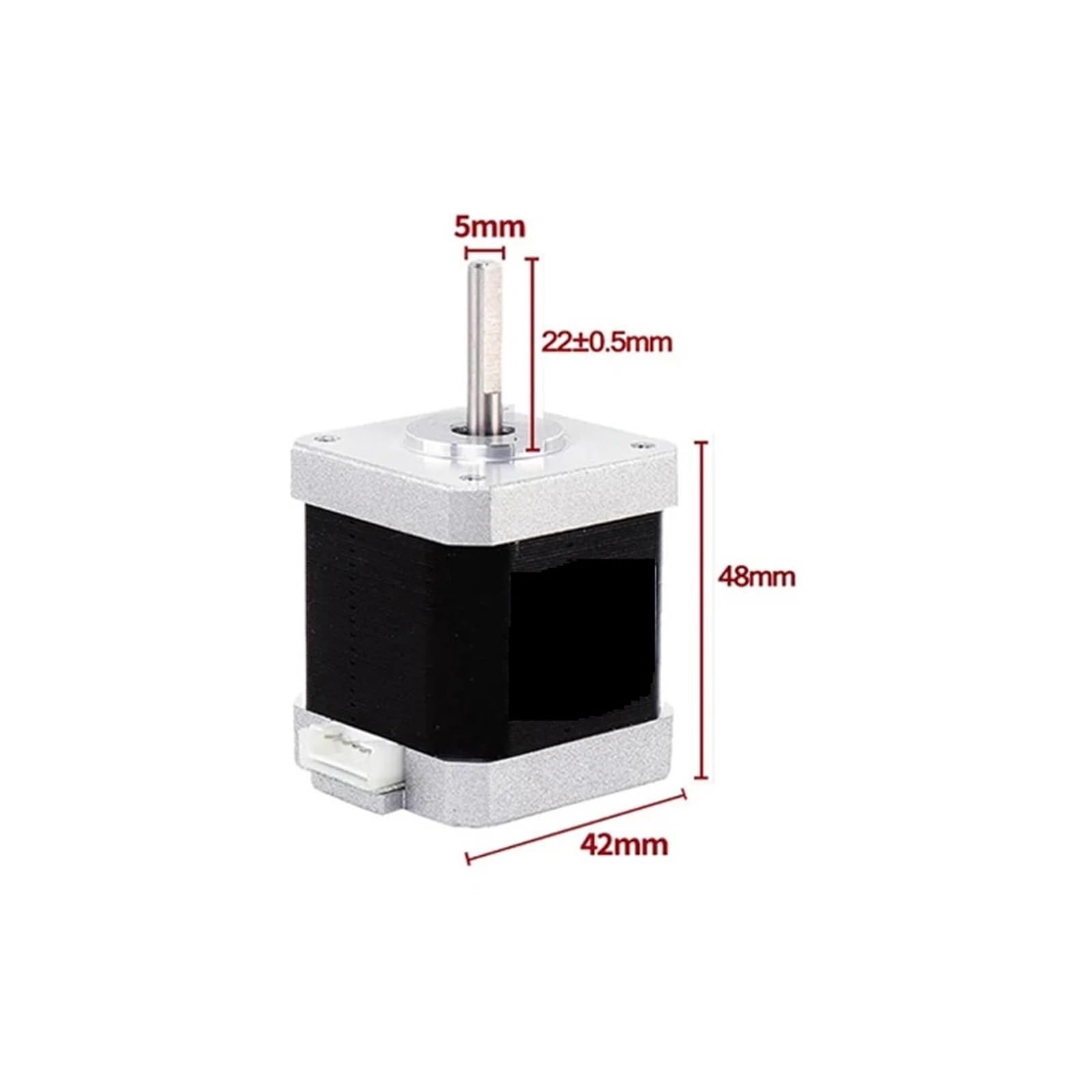 Motor paso a paso Bipolar Motor paso a paso Motor paso a paso híbrido Nema 17 circuito abierto 2PH 34/40/48/60mm longitud 4 conductores 0,28/0,42/0,56/7Nm para impresora 3D(0.56Nm 48mm Motor)