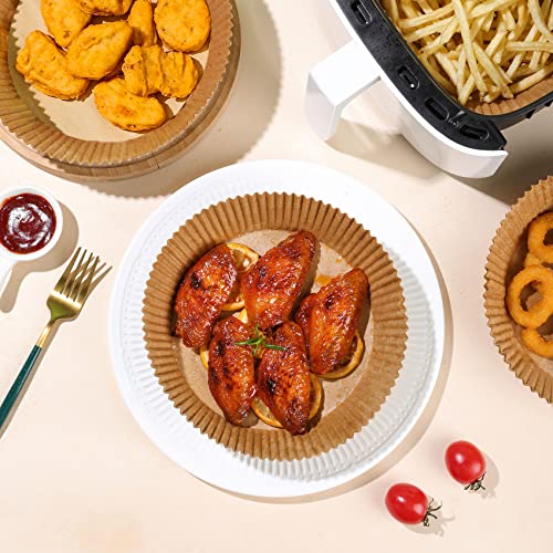 Air Fryer Disposable Paper Liners: 125Pcs 8In Parchment Paper Food Grade Baking Liner For 5-8 Qt Airfryer Basket #TOP6