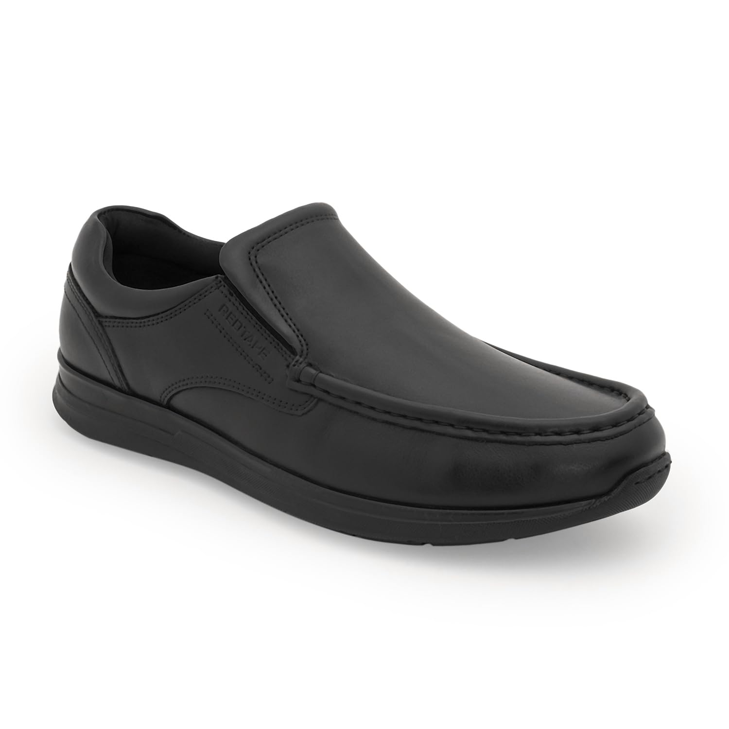 red tape Men's Formal Shoes Black Leather Round Slipon Comfort Grip-picture-50