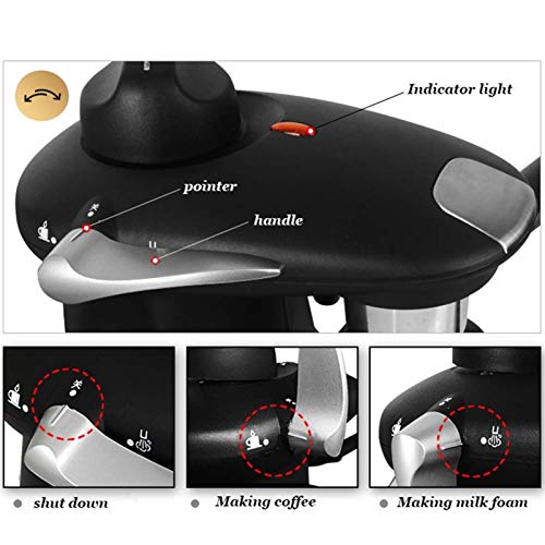 KJFSTJHMM Voller halbautomatische frisch gemahlene Kaffeemaschine, 5 bar Dampfabzugs-Kaffeemaschine, abnehmbares… – Bild 8