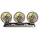 KACEPAR Tragbarer Auto-Kühlventilator, 12 V, elektrischer Dreikopf-Kühlluftzirkulator, 360 Grad drehbarer Auto-Ventilator, für SE/D*an/SUV/Wohnmobil/Boot/LKW/Auto Fahrzeuge