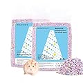 BUCATSTATE Hamster Paper Bedding, 900g/2LBS Dust-Free and Odor Control Paper Litter for Syrian Dwarf Hamsters Gerbils Mice Lemming Degus Reptile Birds?Purple?