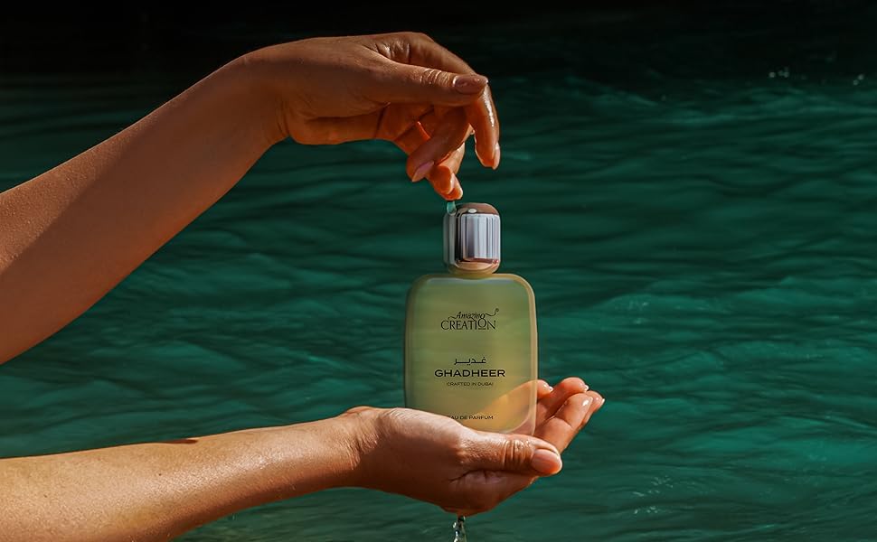 Amazing Creation Ghadheer Eau De Parfum, Citrus Aquatic Fragrance, Unisex, 3.4 FL OZ/100ml - Image 8