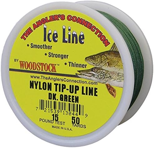 Woodstock Line TU-50-15-G No. 15 Tip-Up Line, Green, 50-Yard