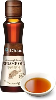 O’food Premium Toasted Sesame Oil 5.4 Fl Oz - 100% Pure Korean-Style Rich Nutty Flavor for Stir Fry, Noodles, Dressings & Asian Cooking