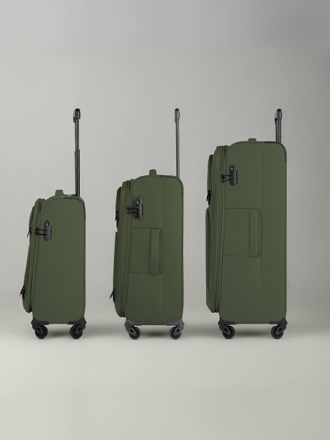 SMARTBOX Weichgepäck Koffer-Set 3-teilig für Damen & Herren | leichte & stabile Reise-Trolleys, hochwertiges Softcase, 4 Rollen & Zahlenschloss |erweiterbar mit Dehnfalten (Edition 04)