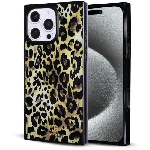 Image of COCOMII Rectangle for iPhone 15 Pro Case, Ivory Leopard