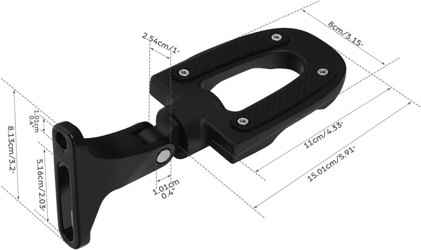 Compatible with 1993-2024 Touring Road Street Glide Motorcycle Rear Passenger Footrests(Black)