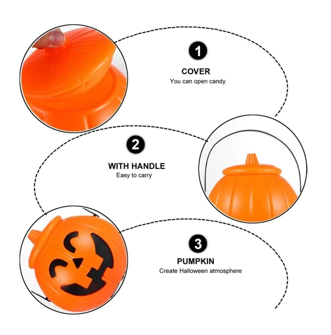 Latarnia na Halloween Wiadro Na Cukierki Z Dyni Przenośna Latarnia Wisząca Halloween Do Domu Dekoracja na Halloween
