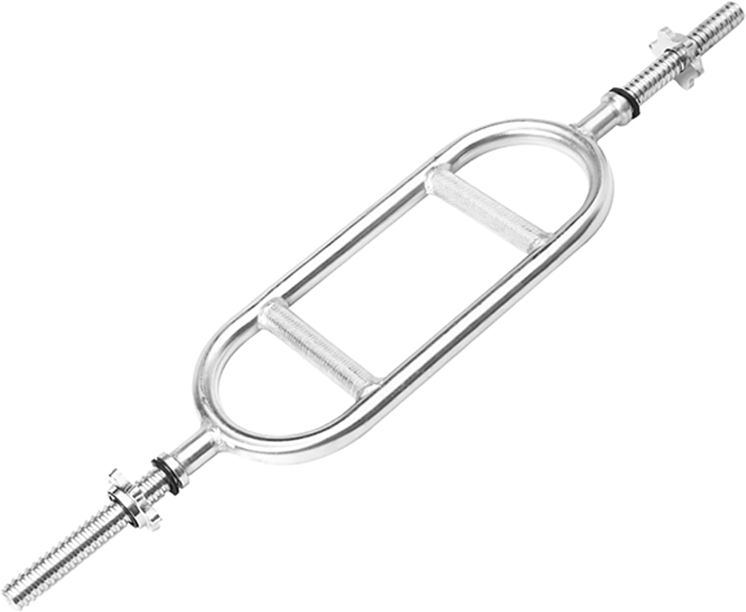 25 mm Olympic Triceps Bar,Solid Steel Trap Bar Curl Barbell,Anti-rust Shrug Bar,With Circlip Barbell Bar Weights Bar,Chrome Tricep Bar,for Home Gym Fitness Strength Training Swiss Bar Ez Bar