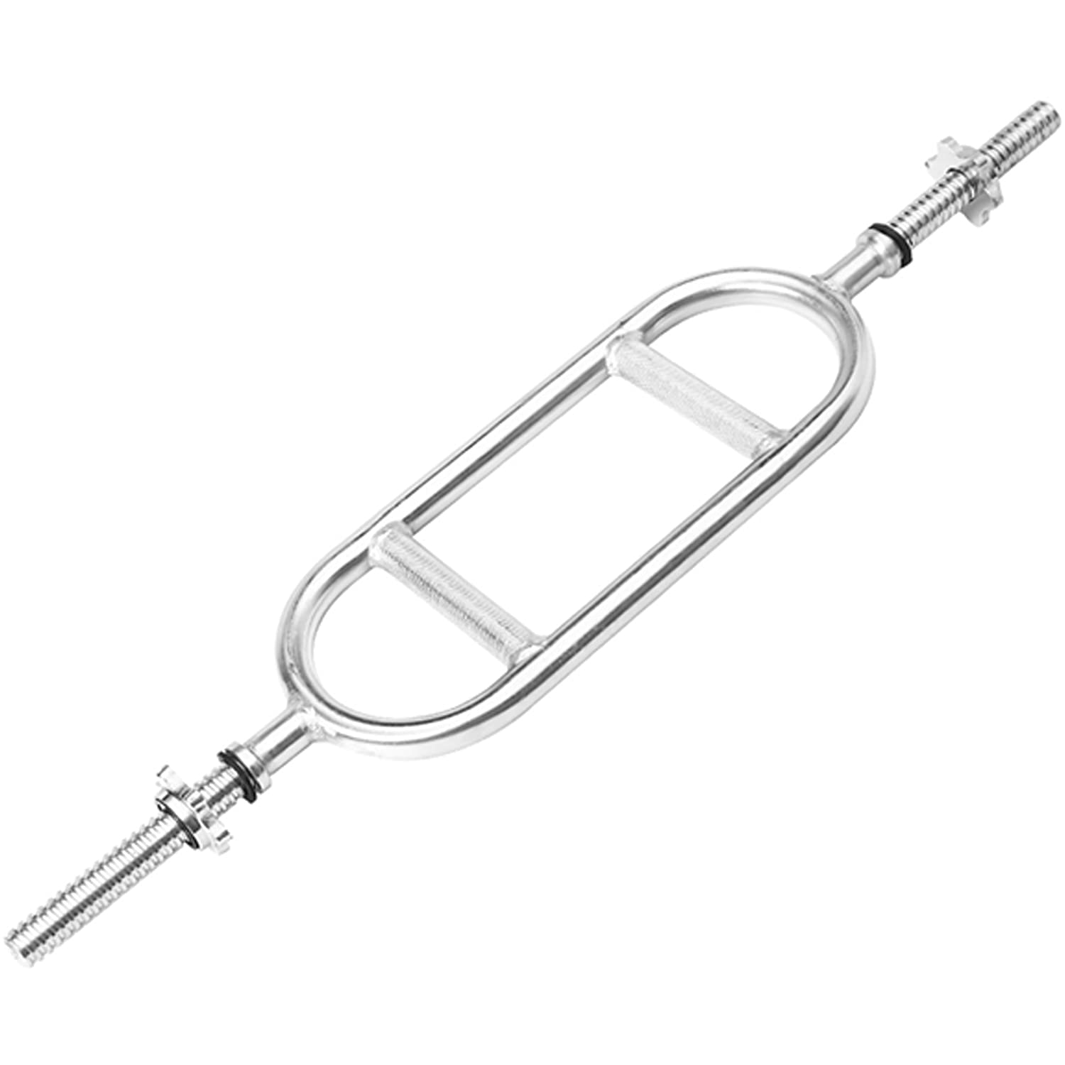 25 mm Olympic Triceps Bar,Solid Steel Trap Bar Curl Barbell,Anti-rust Shrug Bar,With Circlip Barbell Bar Weights Bar,Chrome Tricep Bar,for Home Gym Fitness Strength Training Swiss Bar Ez Bar