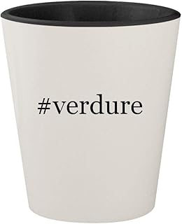 #verdure - Ceramic Hashtag White Outer & Black Inner 1.5oz Shot Glass