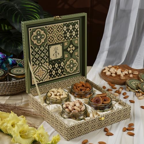 Riwaz Premium Rajwada Assorted Nuts & Figs Hamper | Designer Gift...
