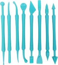 Jogo Conjunto Kit Estecas Para Modelar Biscuit Pasta Americana 8 Peças 16 Modeladores (Azul)
