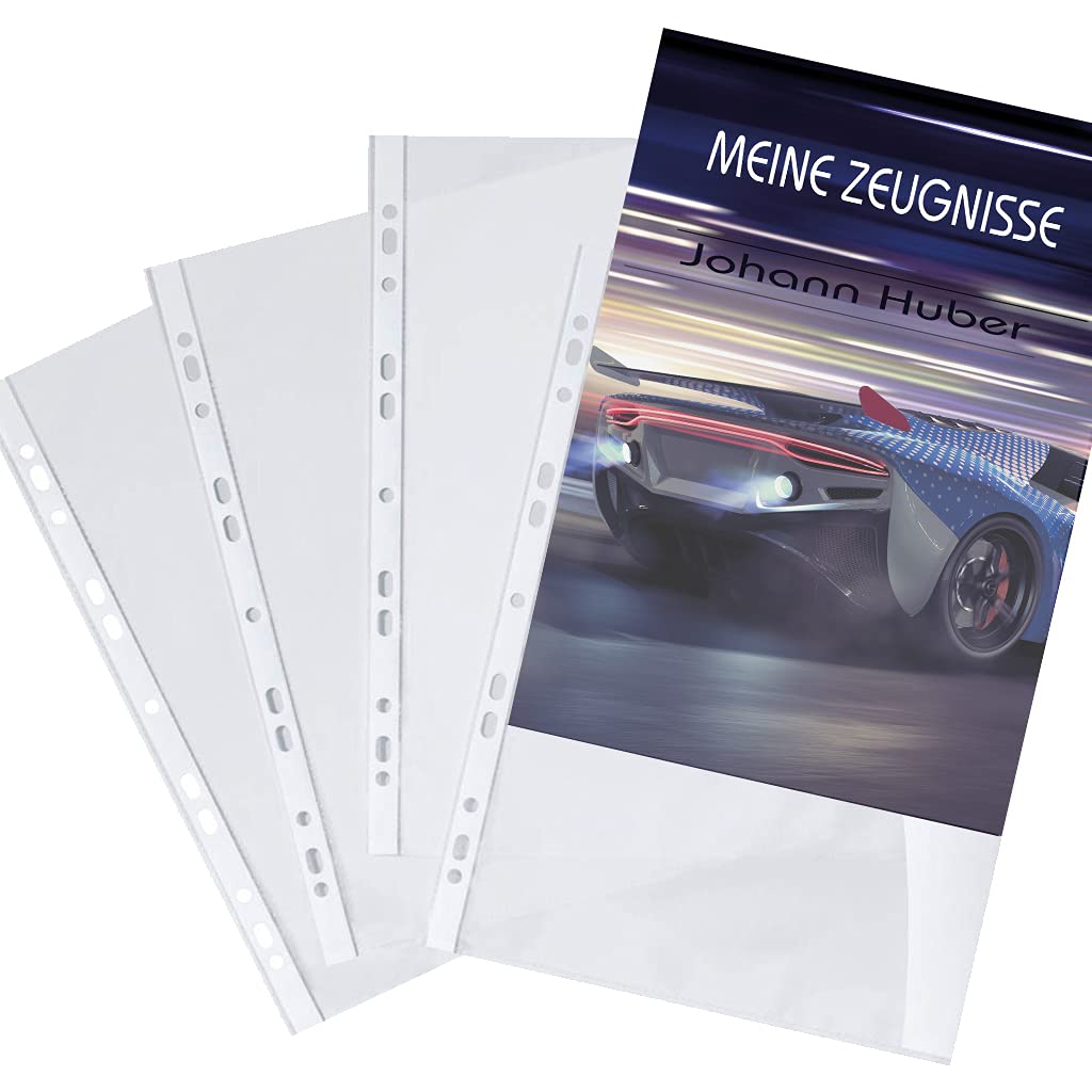 Zeugnismappe personalisiert High Speed A4 ca. 31x24 cm, lila blau, Zeugnisbuch Auto, Urkundenmappe Einschulung, Schulanfang