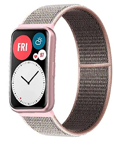 Dado Nylon Strap compatible with Huawei Watch Fit, breathable light weight strap…
